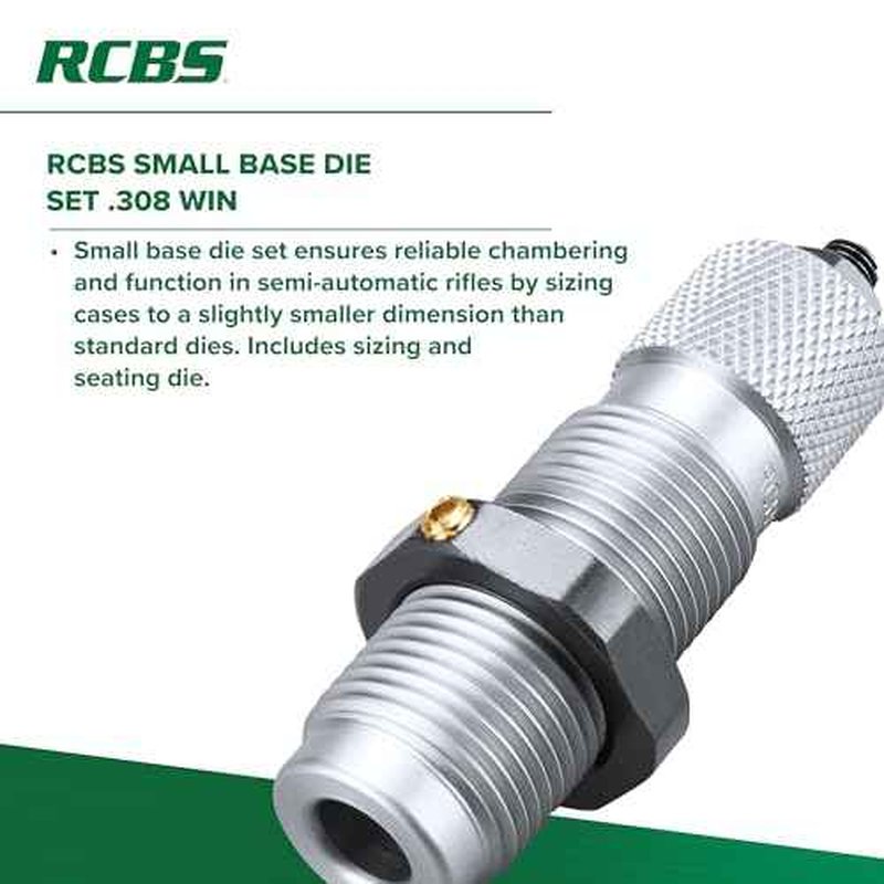 RCBS Small Base Sizer .308 Win, Small Base Sizing Die for .308 Winchester Semi-Auto Rifles