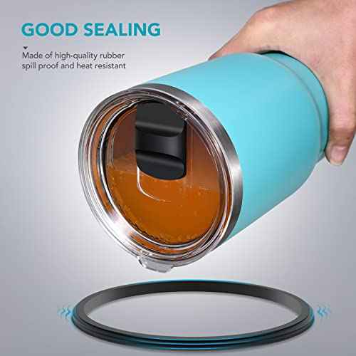 Rubber Seal Replacement Gasket for Yeti Lid, Leak-proof O Ring Replacement Compatible with YETI 30/32 oz Tumbler, 14 oz Mug and 35/42 oz Straw Mug, 4 Packs