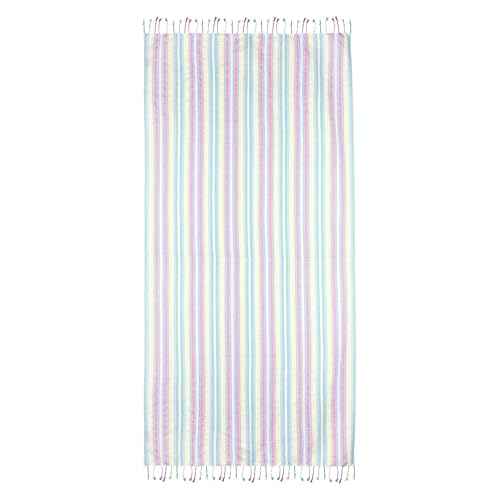 Organix 100% Cotton Turkish Fouta Beach Towel, 12 Pack, 35x70 inches, Sand Free Quick Dry Swim Towel, Extra Large Light Travel Towel for Adults, Soft Durable Absorbent - Multicolor