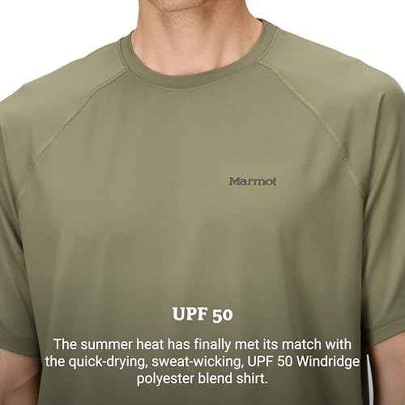 MARMOT Men's Windridge Moisture-Wicking, Eco-Friendly, Breathable, UPF Short Sleeve Shirt