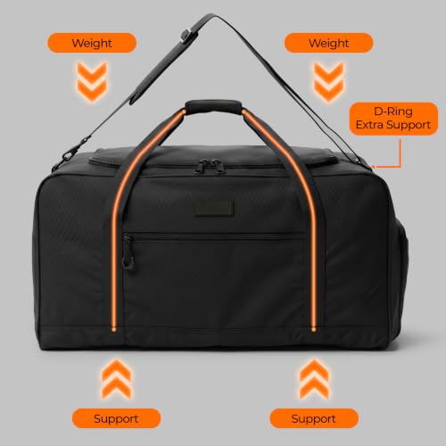 Fitdom 86L Baseball Softball Equipment Duffle Bag with 2 Bat Sleeves
