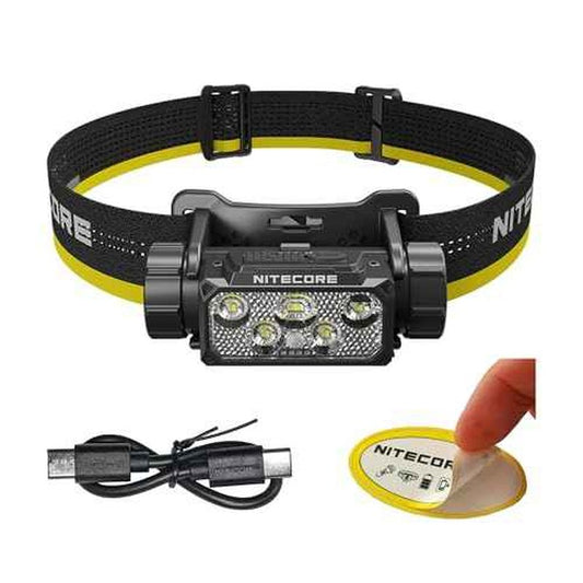 Nitecore HC70 UHE Headlamp, 1600 Lumen USB-C Rechargeable with Extra Long Runtime, White and Red Beams for Industrial Working Overnight, Night Hunting, Search and Rescue, Caving