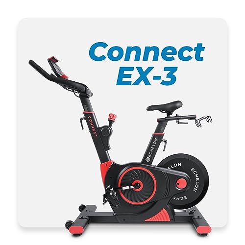 Echelon Smart Connect Fitness Bike, 30-Day Free Echelon Membership, Easy Storage, Small Spaces, Cushioned Seat, Solid, HIIT, Top Instructors, 32 Resistance Levels, Bluetooth, EX5S-22