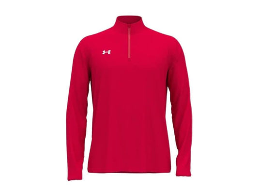 Under Armour Men's Team Tech 1/4 Zip Loose Red Long Sleeve Shirt (XL)