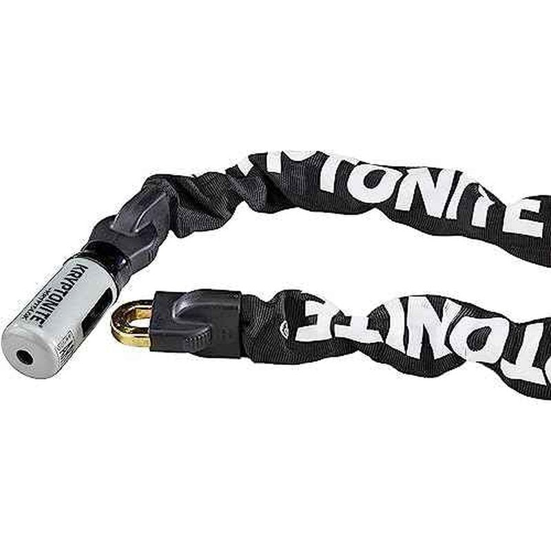 Kryptonite Kryptolok 912 Bike Chain Lock, 4 Feet Long 9mm Steel Chain Heavy Duty Anti-Theft Sold Secure Gold Bicycle Chain Lock with Keys for Bike, Motorcycle, Scooter, Bicycle, Door, Gate, Fence