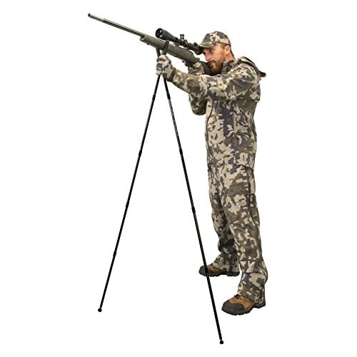 BOG Shooting Sticks Standing Height with 39in of Usable Height, Durable Aluminum Legs, Carbide Spiked Feet and Rubber Covering for Maximum Shooting Stability, Hunting, Long Range Accuracy, and Outdoor