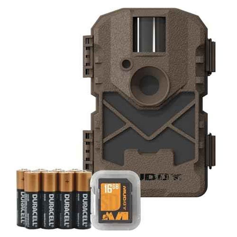 MUDDY Pro Cam 14 MTC100K Combo - 14MP & 480 Video at 30FPS 0.7 Sec Trigger Speed 80ft Detection IR Range Durable Hunting Outdoor Scouting Trail Camera, AA Batteries & 16GB Memory Card Included