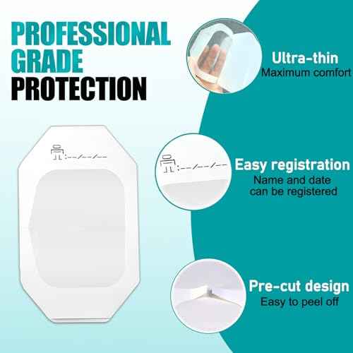 Transparent Film Dressing 100 Packs 2.37" x 2.75" Waterproof Clear Bandages for Tattoo Aftercare Bandage,Scar Therapy,Wound Care