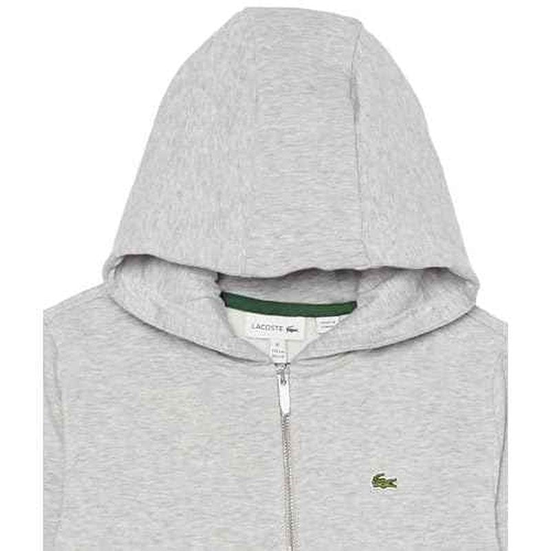 Lacoste Boys Classic Full-Zip Fleece Hooded Sweatshirt