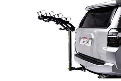 Saris Bike Racks, Bones Car Hitch Bicycle Rack Carrier, Mounts 4 Bikes, Black