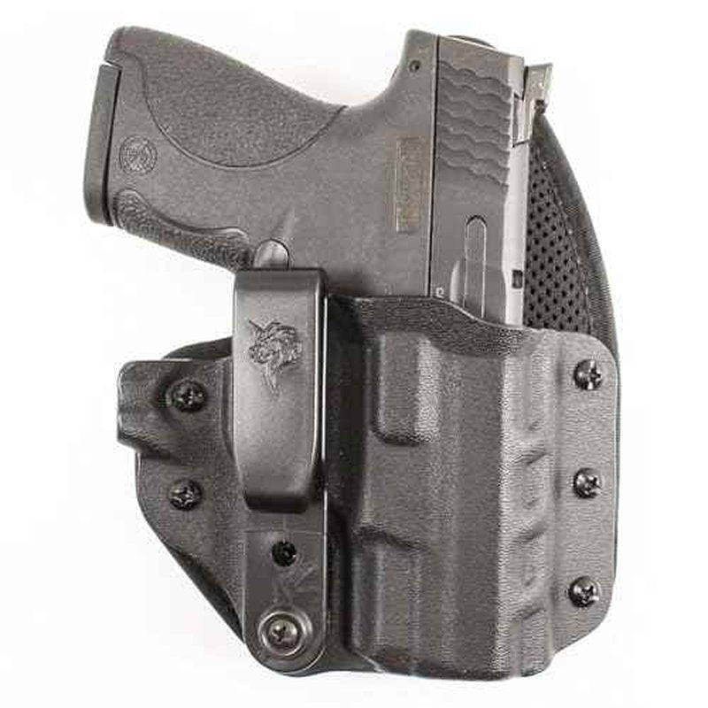 DeSantis Uni-Tuk Gun Holster, Built-in Spur, Fits S&W M&P Shield 9/40, S&W M&P Shield 9 Plus with OR Without RED DOT, IWB Holster, Adjustable and Tuckable 360-C Clip, Right Fitment, Black