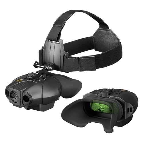 Nightfox Swift 2 Night Vision Goggles | Head Mounted | 1x Magnification | 1080P HD | USB Rechargeable | Digital Infrared Night Vision Binoculars | NVG