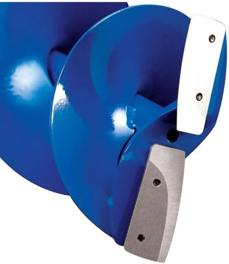 Mora 2-Piece Hand Auger - Lightweight Powder Blue Ice Auger with Steel Blades & Adjustable Handle