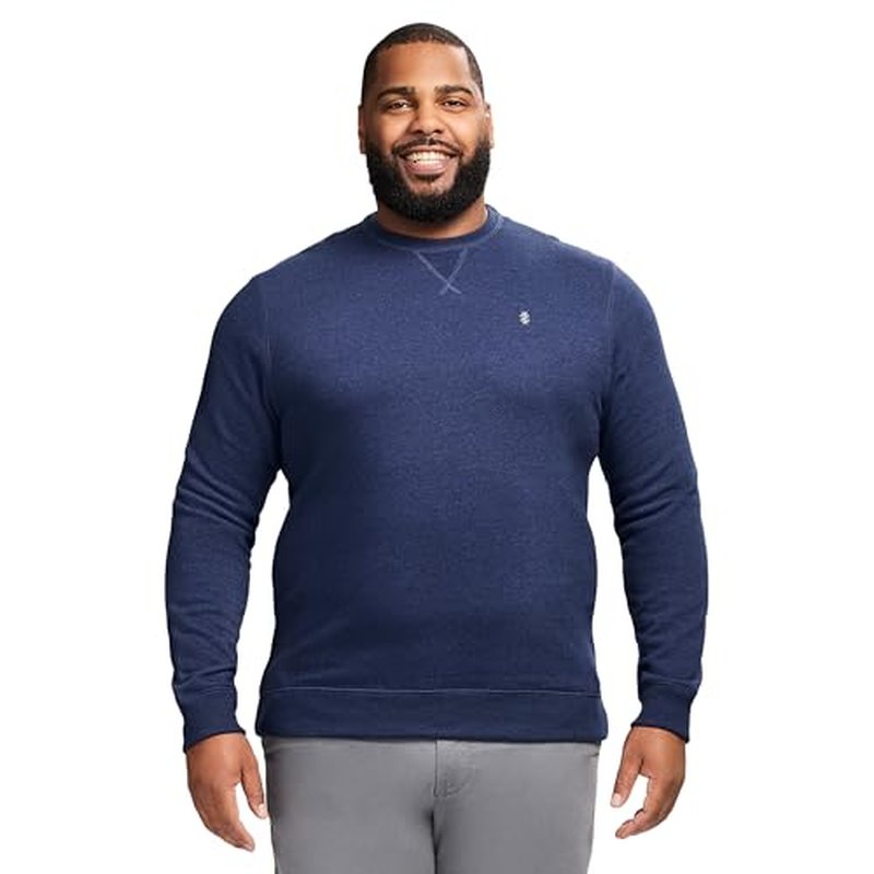 IZOD Men's Big and Tall Advantage Performance Crewneck Fleece Pullover Sweatshirt
