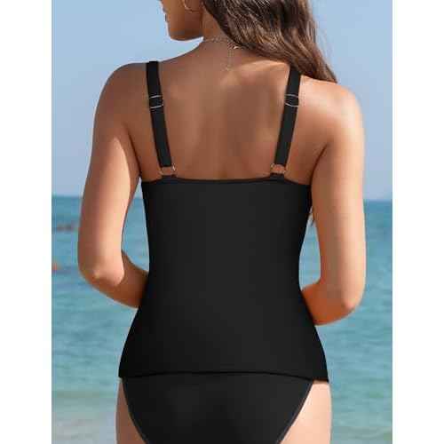 Women's Tankini Top Swimwear Top Only Tummy Control Bathing Suit Top Modest Swim Tank Tops No Bottom