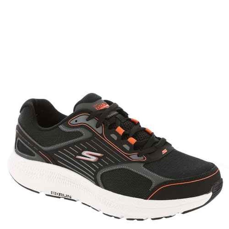 SKECHERS Mens Go Run Consistent 2.0 Black/Orange 8 Wide