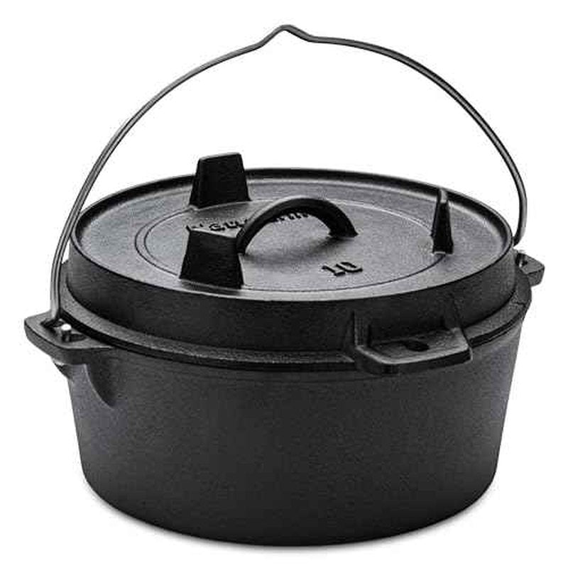 Naturehike Dutch Oven Pot with Lid-4.76 Qt Pre-Seasoned Cast Iron Dutch Oven with Storage Bag-Dual Handles-Lid Doubles as Cast Iron Grill Pan, Use in the Oven, on the Stove & Grill, over the Campfire