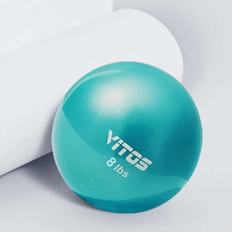 Vitos Toning Weighted Medicine Ball - Pilates Ball for Core Training Yoga Exercise(2-15Lbs)