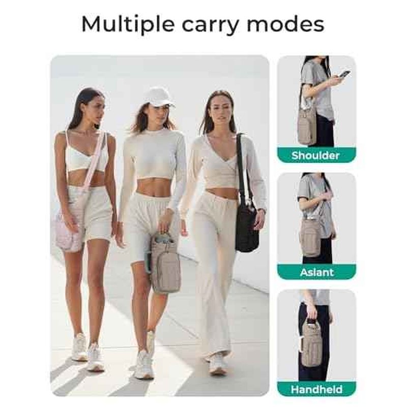 BAGSMART Water Bottle Holder Bag with Strap, 40/32 oz Crossbody Bag Gym Accessories, Sling Purses for Women