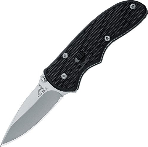 Gerber Gear Mini-Fast Draw Knife, Assisted Opening, Fine Edge [22-41526], Black / Stainless