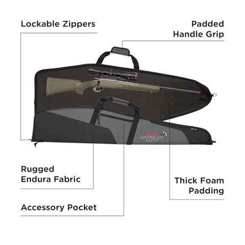 Allen Company Ruger Rifle Case - American Flag Scoped Soft Gun Case - Patriotic Gun Bag Lockable Gun Case - 46IN: Cases for Rifles with or Without Scope Options