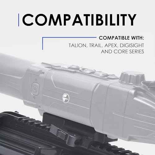 Pulsar Locking Quick Detach Mount for Pulsar Apex, Trail, Digisight, and Core Riflescopes Black