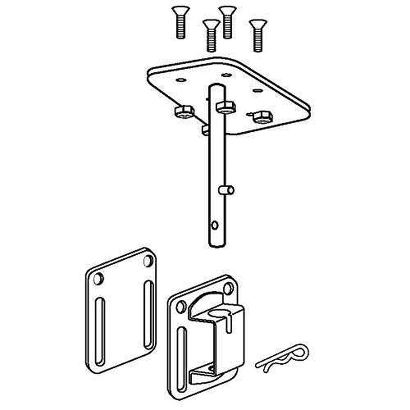 Magma T10-340 Single Side/Bulkhead or Square/Flat Rail Mount for Single Mount Rectangular Grills and Fillet Tables| Stainless Steel Boat Grill/Table Mount | Versatile Marine Accessory Bracket