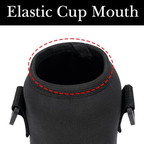 Linkidea Water Bottle Carrier with Strap Compatible with Gatorade Plastic Squeeze 32oz, Insulated Squeeze 30oz, Waterbottle Sling Bag Holder, Extra Long Shoulder Strap (59'') (Black)