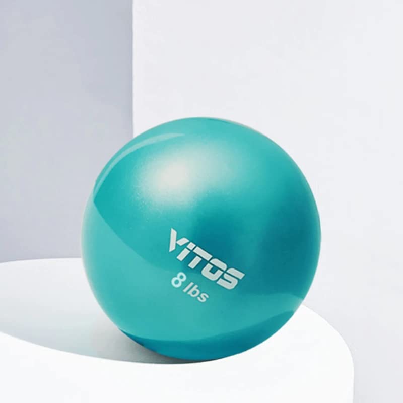 Vitos Toning Weighted Medicine Ball - Pilates Ball for Core Training Yoga Exercise(2-15Lbs)