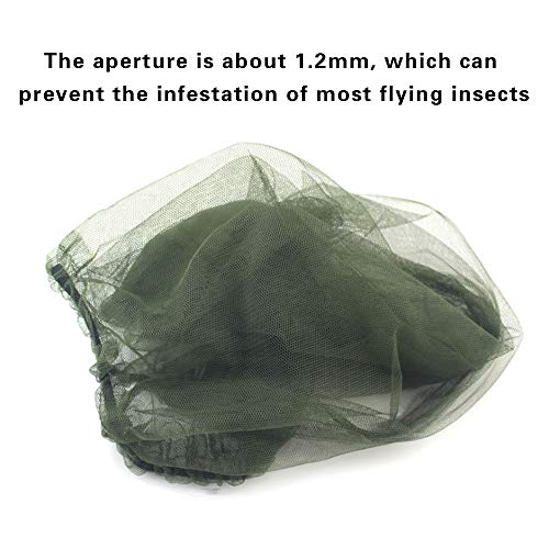 Cuayaes 3Pcs Premium Head Net Face Mesh, Mosquito Hat Mask Head Cover for Camping Hiking Fishing Climbing, Protecting from Bee Mosquito Gnats