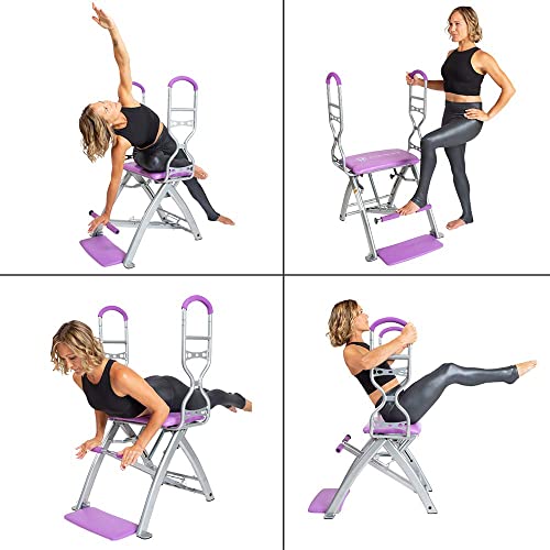 Life's A Beach Pilates PRO Chair Max with Sculpting Handles + Shape Transform & Reform + Total Gym Home Workout + Exercise Equipment + Adjustable Resistance Levels (Black)