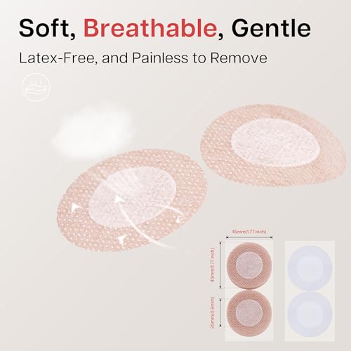 Nipple Covers For Men, Sweatproof Anti-Chafing Nipple Patches, Invisible, LatexFree for Running, Athletes, Daily Use