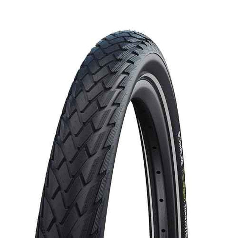 Schwalbe Green Marathon Tire - 26 x 1.50, Clincher, Wire, Black/Reflective, Performance Line, GreenGuard, TwinSkin,