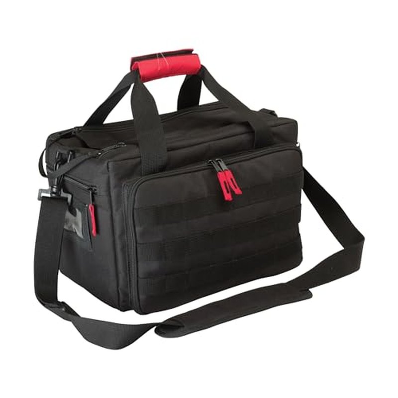 Ruger Shooting Range Bag by Allen Company - Tactical Gun Case w/ Pistol Rug and 6 Mag Pockets - MOLLE Compatible - 11.5" x 7" - Black