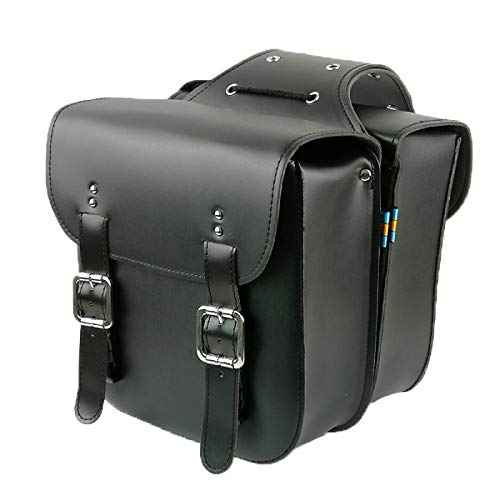 SENQI Retro Bicycle Rack Bag Leather Rear Rack Bike Bags Robust Rear Seatpost Bag for Retro Bicycle Saddle Rack Accessories(Black)