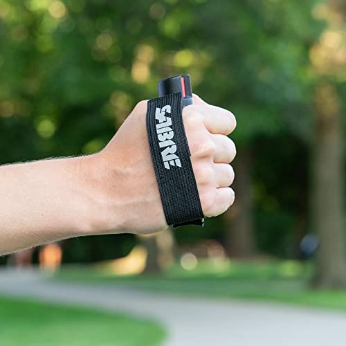 SABRE Runner Pepper Gel, Maximum Police Strength OC Spray, Reflective Hand Strap for Easy Carry & Quick Access, 0.67 fl oz, Secure & Easy to Use Safety, Optional Clip-On Alarm & LED Armband Combos