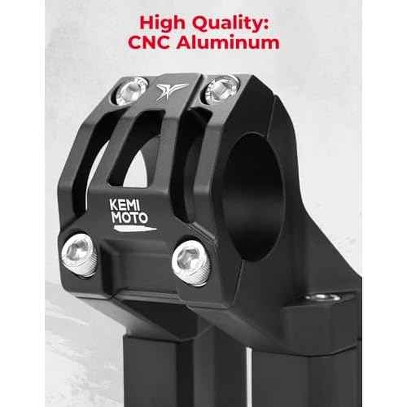 KEMIMOTO Direct Mount Riser Stem Raised 4¡° Compatible with Surron Light Bee X160 X260 Talaria Sting Talaria XXX Seway CNC Aluminium Handle Bar Riser for Electric Dirt Bike 31.8mm Bar Clamp E-Bike