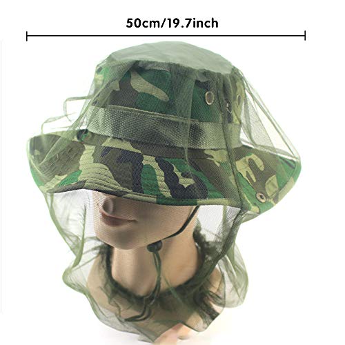 Cuayaes 3Pcs Premium Head Net Face Mesh, Mosquito Hat Mask Head Cover for Camping Hiking Fishing Climbing, Protecting from Bee Mosquito Gnats