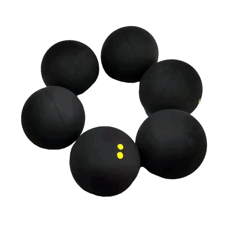Gloperti Double Yellow Dot Squash Balls - 6 Pack