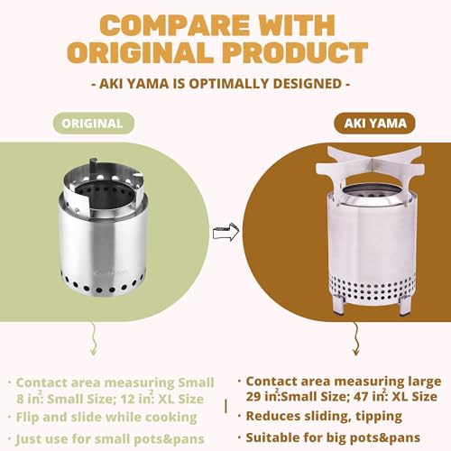 Fire Pit Cook top for Solo Stove Mesa, Mesa XL camping Accessories .Convert Tabletop Fire Pit to Camping Stove.Compatible with All Pots Pans.Stainless Steel.Replacement for Titan,Campfire Cooking Ring