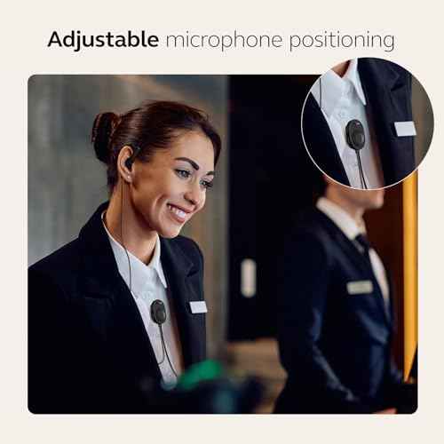 Jabra Perform 10 Wired PTT Earpiece with in-Line Clip-On Noise-Cancelling Microphone, Android Devices Only, Works with Walkie Talkie app in Microsoft Teams, Zello and Zebra, USB-C Connectivity, Black