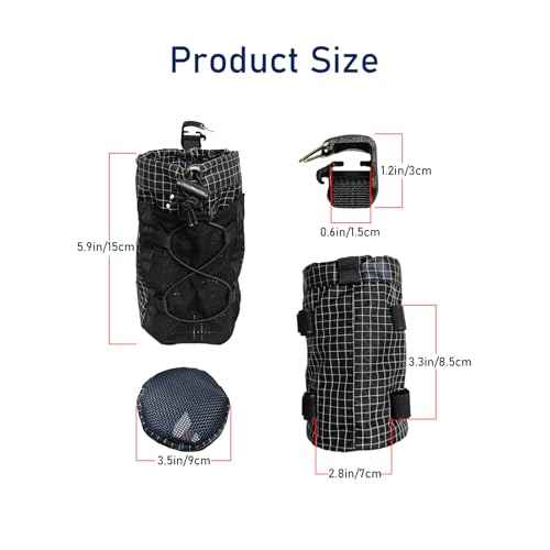Ultralight Water Bottle Holder for Backpack Straps - Fits 8-24oz Bottles | Hands-Free Hydration Pouch for Hiking, Running & Outdoor Activities
