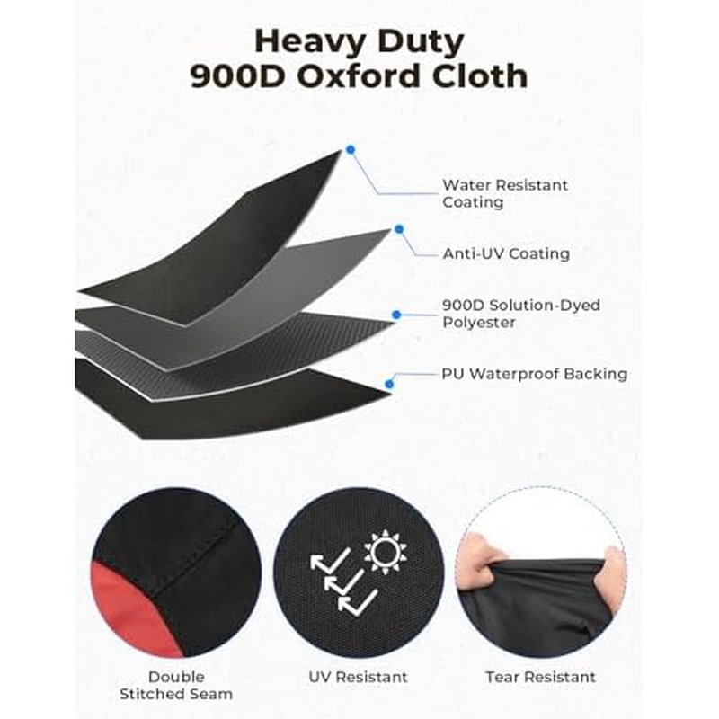 KEMIMOTO Outboard Motor Cover 600D Heavy Duty Waterproof for Mercury Outboard Engine Cover Compatible with Mercury 250HP,300HP,200-300 PRO XS - 4STR V8 4.6L 2017-2023