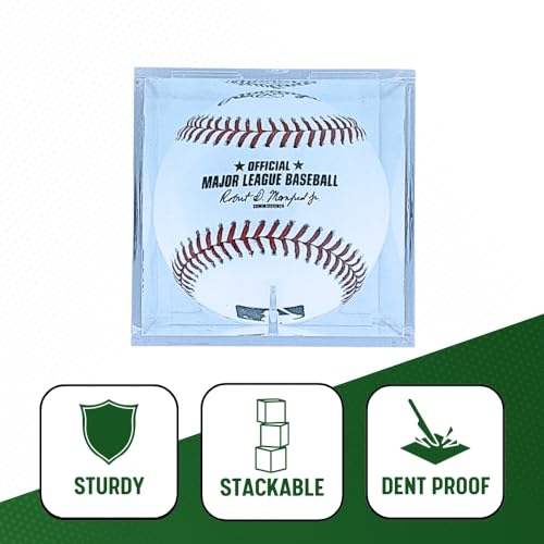 Collectible Supplies Baseball Display Case | Acrylic Baseball Cube | Clear Viewing Display Case to Protect Your Collection | Protection & Elegant Design Cube Storage (1 Cube)