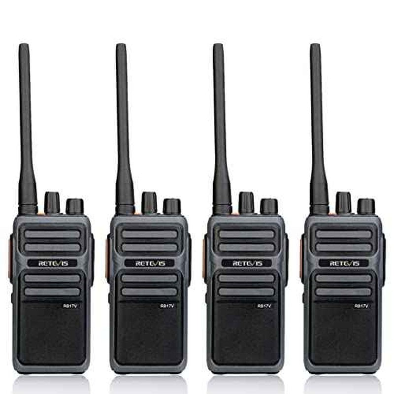 Retevis RB17V MURS Radios, 2 Way Radios Long Range,4400mAh Hunting Walkie Talkies Rechargeable, License Free, Local Alarm,Two Way Radios for Skiing Camping Hiking (4 Pack)