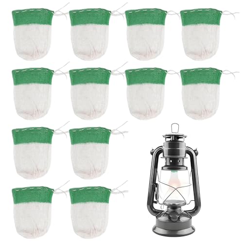Lantern Mantles, Camping Lantern Mantles for Propane Lantern U Shape String Tie Mantles for Gas Lamp Mantles Gas Lantern Covers for Fueled Lighting for Outdoor Camping Lantern Natural - 12PCS
