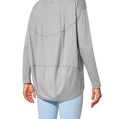 CRZ YOGA Womens UPF 50+ Lightweight Long Sleeve Workout Shirts Sun Protection Loose Quick Dry Hiking Tops Outdoor Fishing