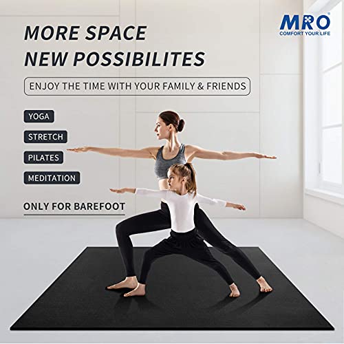 MRO Premium Large Yoga Mat 9'x6'x9mm, Extra Wide and Thick Exercise Mats for Home Gym Workout, Move Freedom, Non-Slip, Soft for Women and Men Fitness, Barefoot Only,108" x 72"