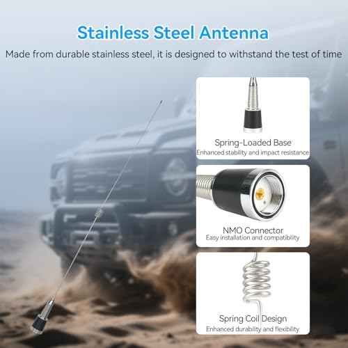 Retevis GMRS Antenna, NMO Antenna, 32-inch 462-467Mhz, Spring Magnetic Base with 16ft RG-58U Coaxial Cable,for Retevis RT97 RA86,Compatible with Midland MXT275 Cobra GMRS Radio(1Pack)