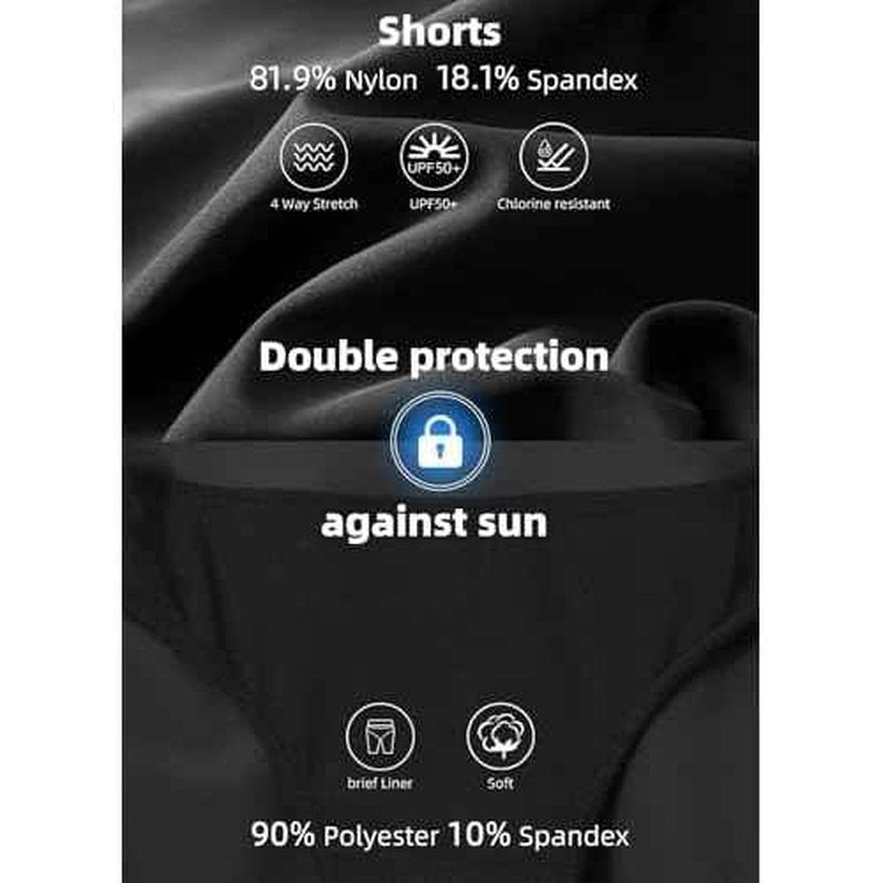 baleaf Women's 3"/5"/6"/8" High Waisted Swim Shorts Tummy Control Swimsuits Bottoms Modest Board Shorts UPF 50+